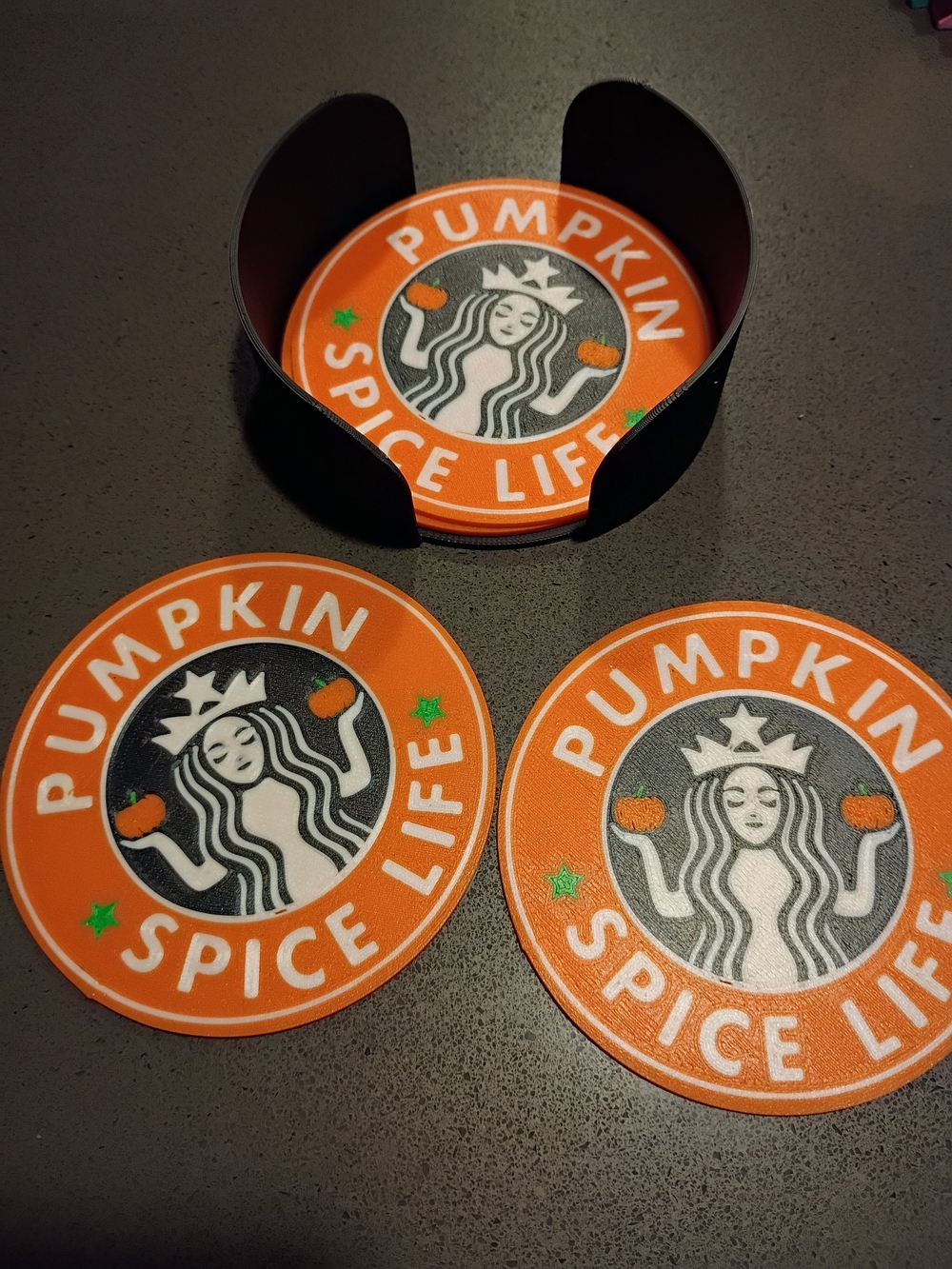 Pumpkin Spice Life Round Coaster Set